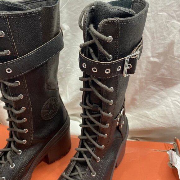 Converse Chuck 70 De Luxe Heel Leather Boot US W7 Black - Picture 8 of 11